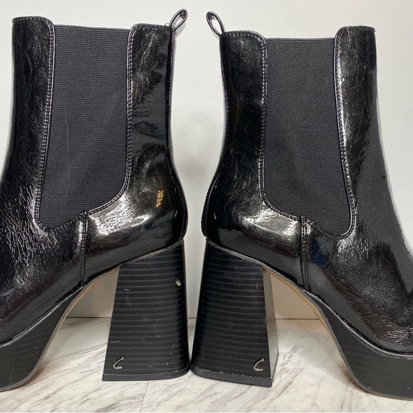 Circus Sam Edelman Stace Platform Black Patent Leather Heeled Bootie 8M - Picture 9 of 16